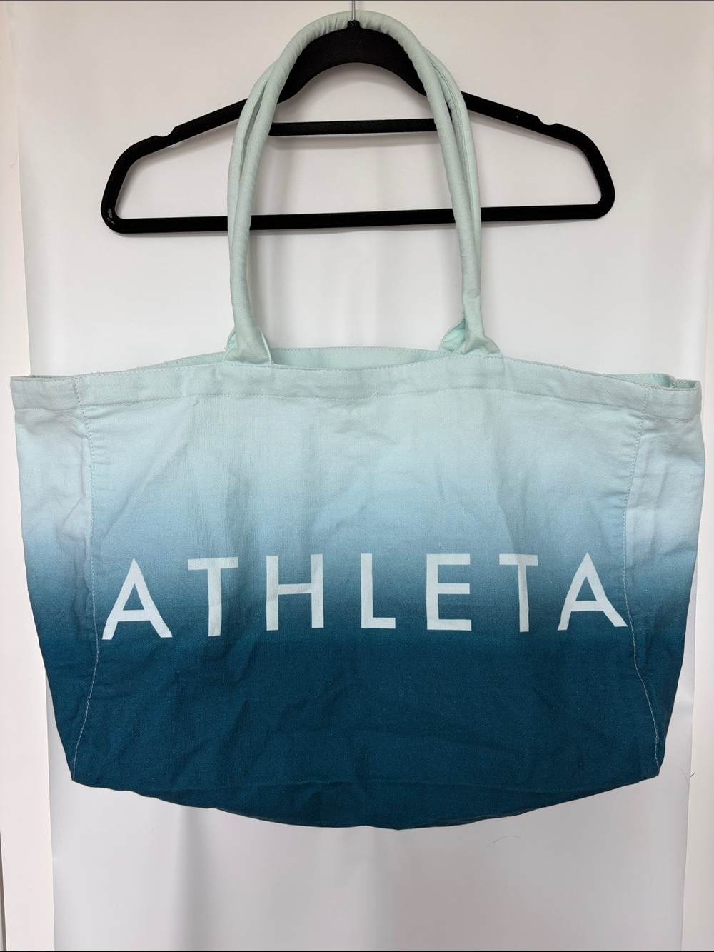 Athleta Blue Ombre Canvas Tote Shopping Bag